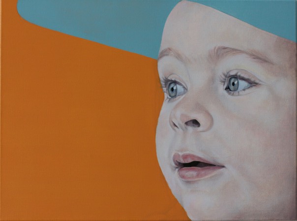 painting oil polo looking kid